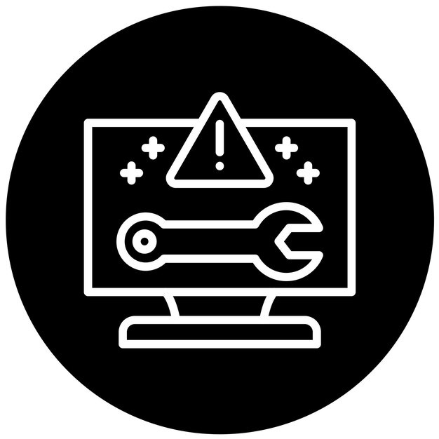 Vector Design Troubleshoot Aid Icon Style