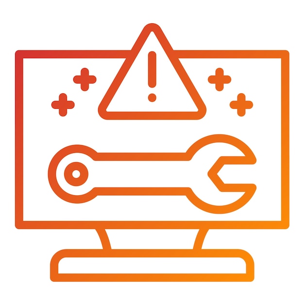 Vector Design Troubleshoot Aid Icon Style