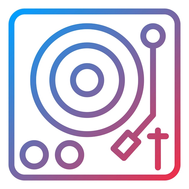 Vector Design Turntable Icon Style