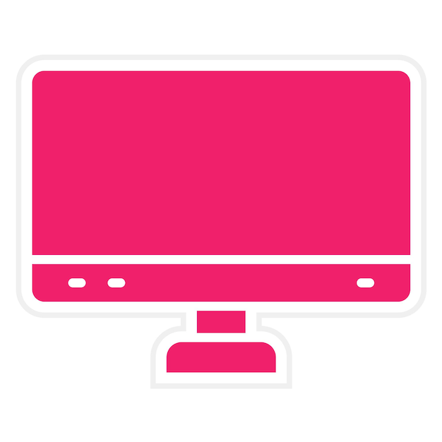 Vector Design TV Monitor Icon Style