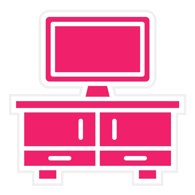 Vector Design Tv Table Icon Style