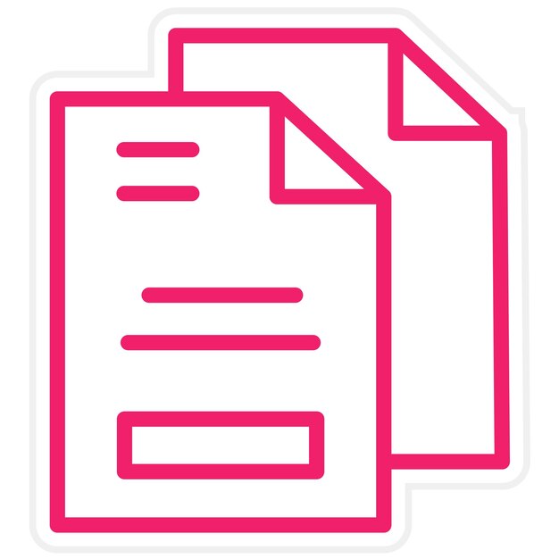 Vector Design Two Pages Icon Style