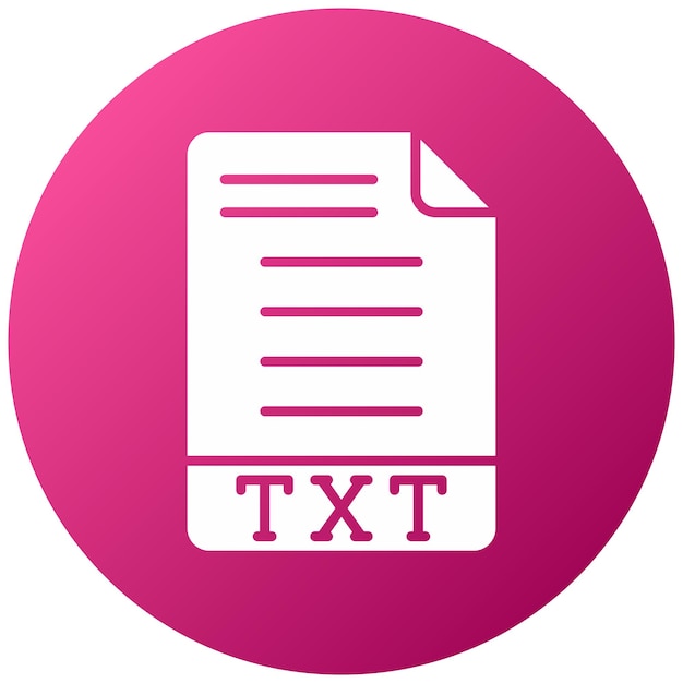 Vector Design TXT Icon Style