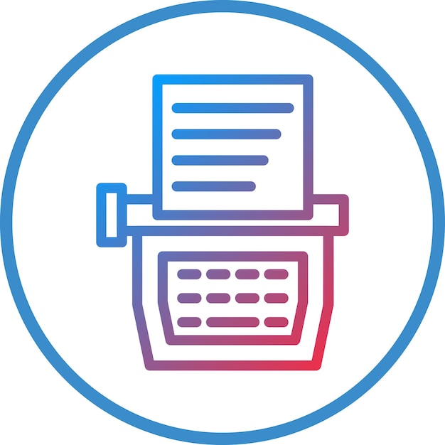 Vector Design Typewriter Icon Style