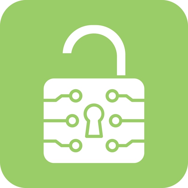 vector design unlock icon style