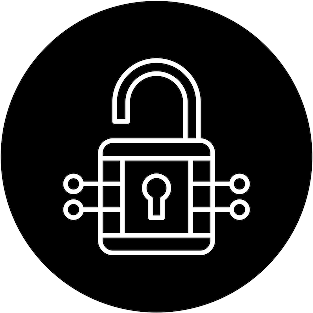 Vector Design Unlock Icon Style