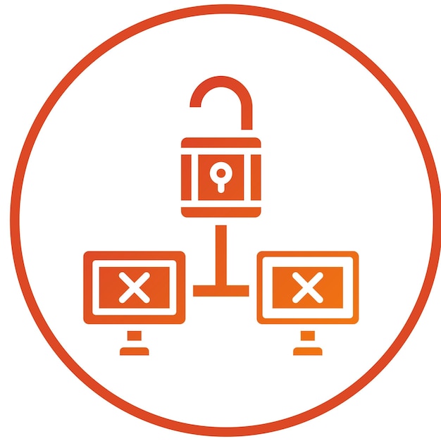 Vector Design Unsecure Icon Style