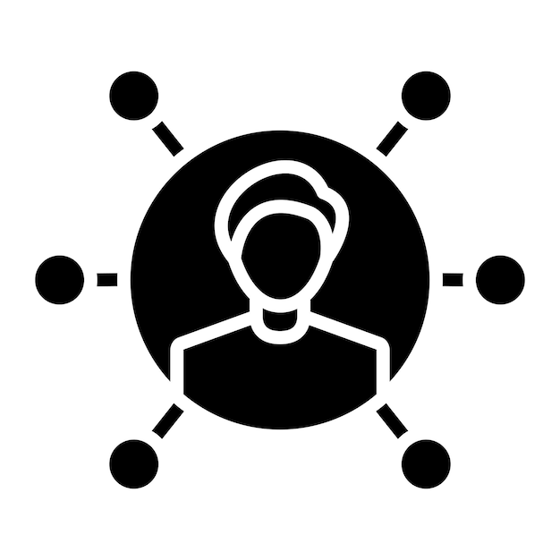Vector Design User Connection Icon Style