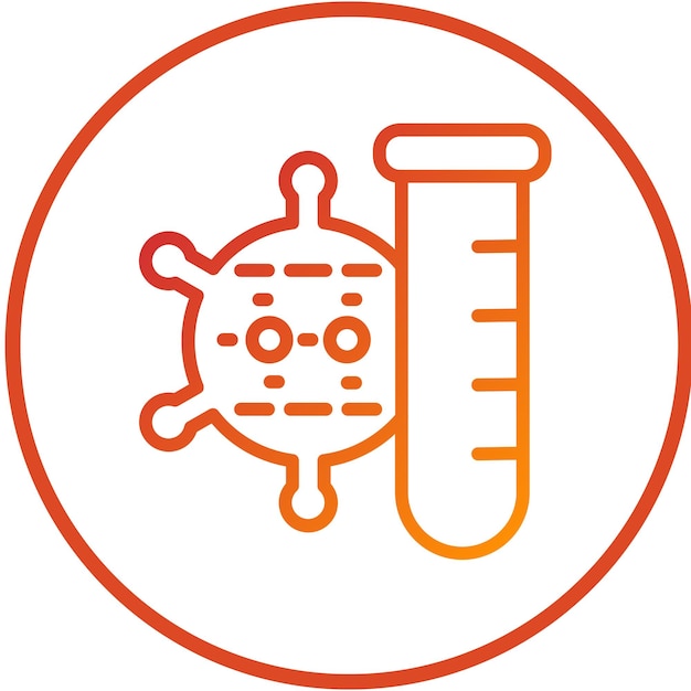 Vector Design Virus Testing Icon Style