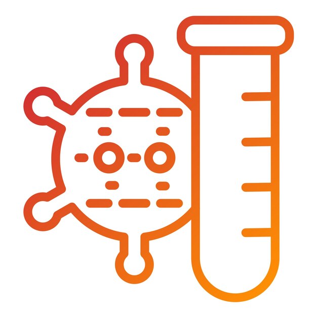 Vector Design Virus Testing Icon Style