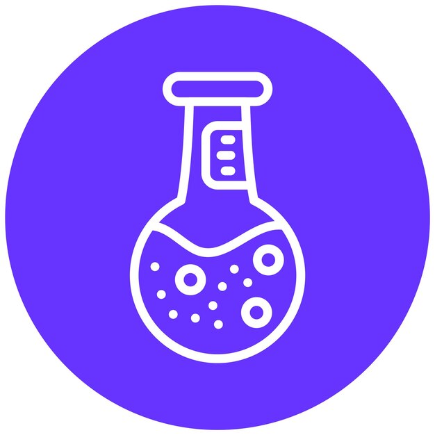 Vector Design Volumetric Flask Icon Style