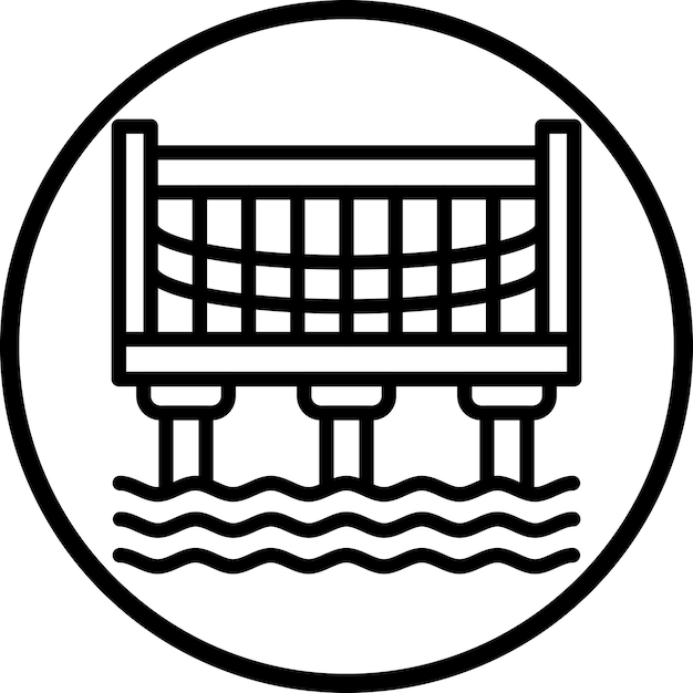 Vector Design Water Bridge Icon Style