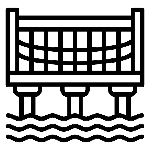 Vector Design Water Bridge Icon Style