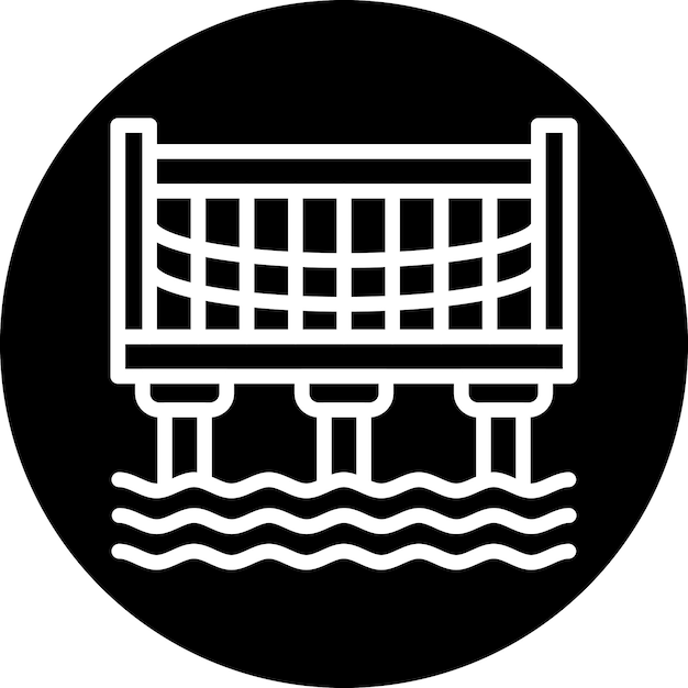 Vector Design Water Bridge Icon Style