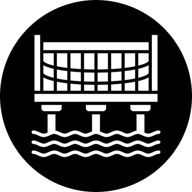 Vector Design Water Bridge Icon Style