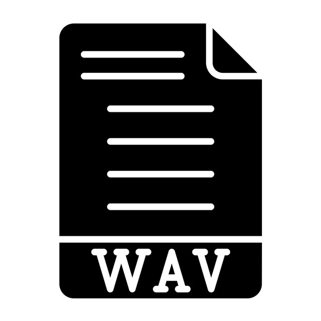 Vector Design WAV Icon Style