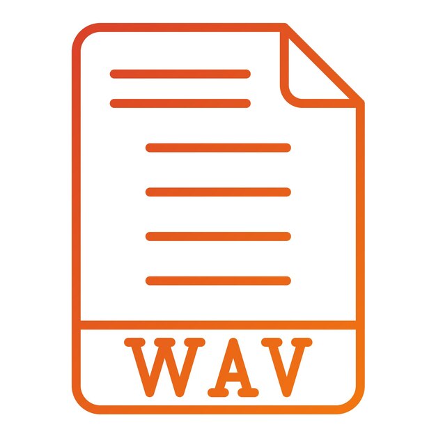 Vector Design WAV Icon Style
