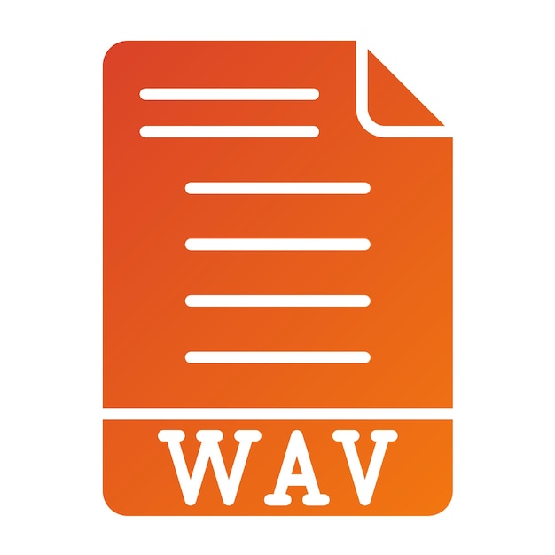 Vector Design WAV Icon Style