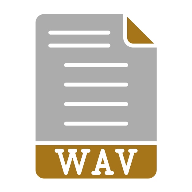 Vector Design WAV Icon Style