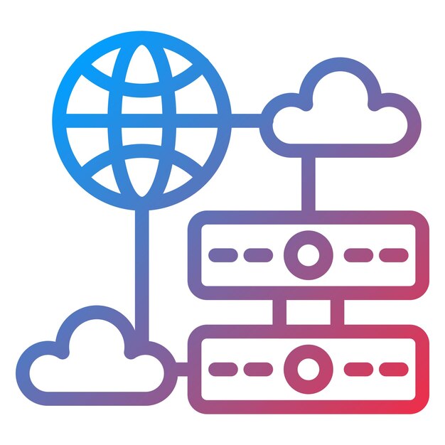vector design web hosting icon style