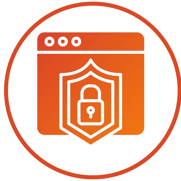 Vector Design Web Protection Icon Style