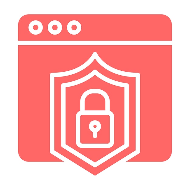 Vector Design Web Protection Icon Style