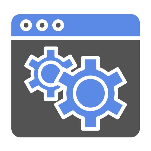 Vector Design Web Setting Icon Style