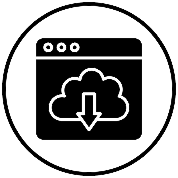 vector design webpage download icon style