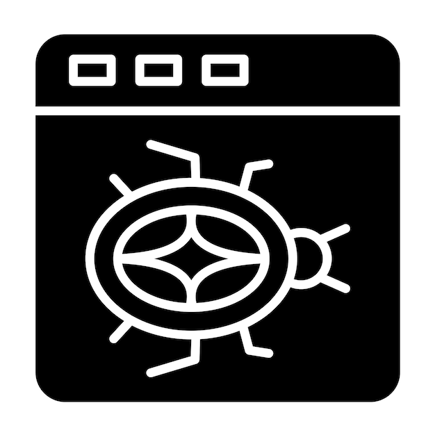 Vector Design Website Bug Icon Style