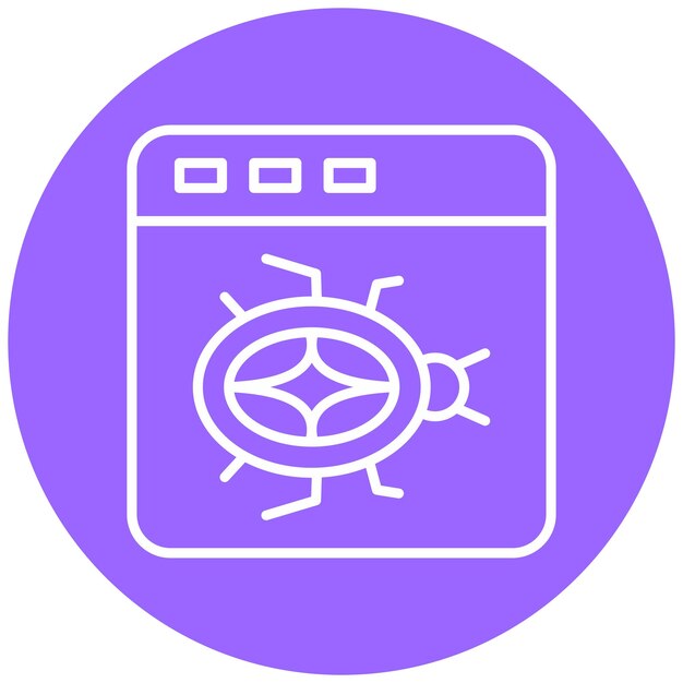 Vector Design Website Bug Icon Style