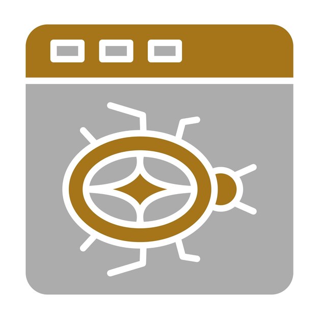Vector Design Website Bug Icon Style