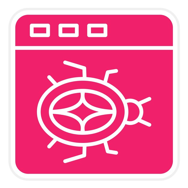 Vector Design Website Bug Icon Style