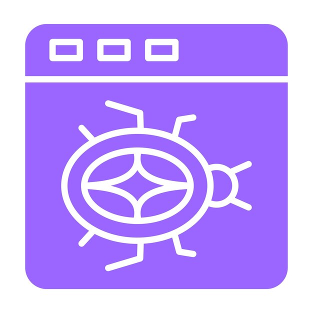 Vector Design Website Bug Icon Style
