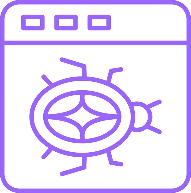 Vector Design Website Bug Icon Style