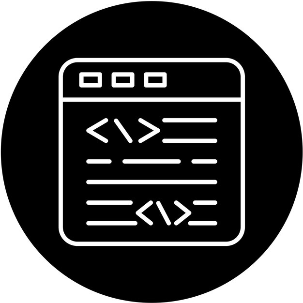 Vector Design Website Coding Icon Style