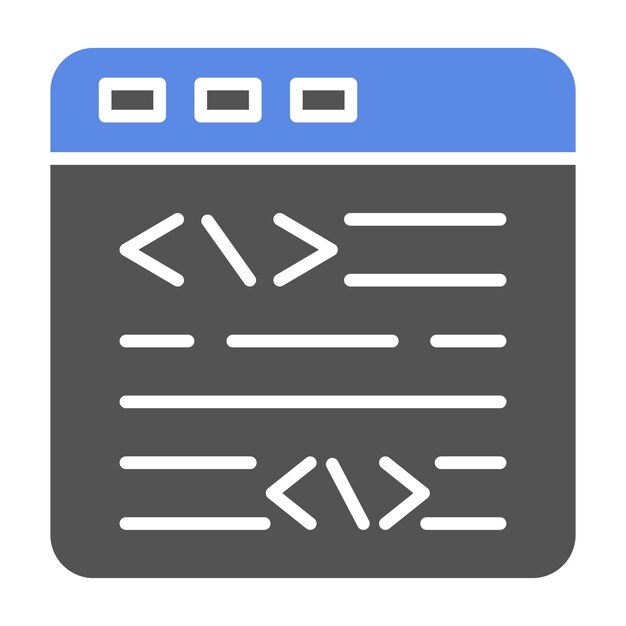 Vector Design Website Coding Icon Style
