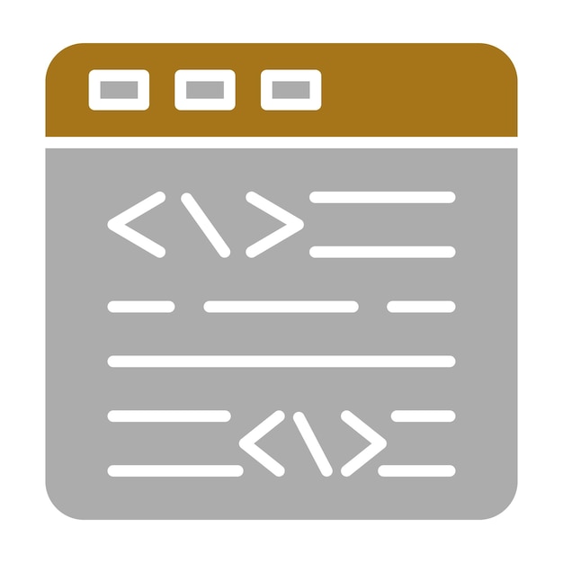 Vector Design Website Coding Icon Style