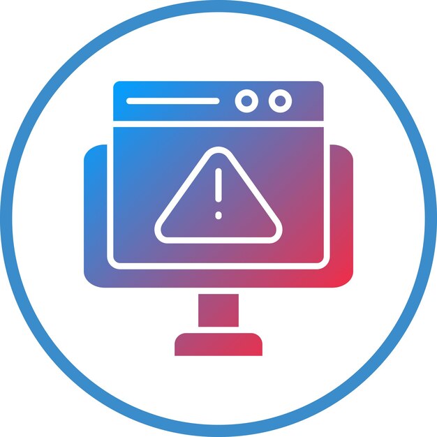 Vector Design Website Error Icon Style