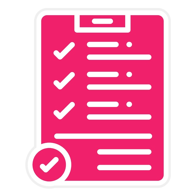 Vector Design Wellness Checklist Icon Style