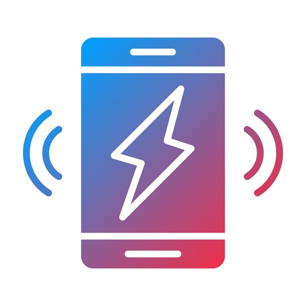 Vector Design Wireless Charging Icon Style