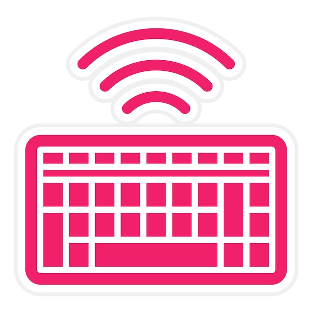Vector Design Wireless Keyboard Icon Style
