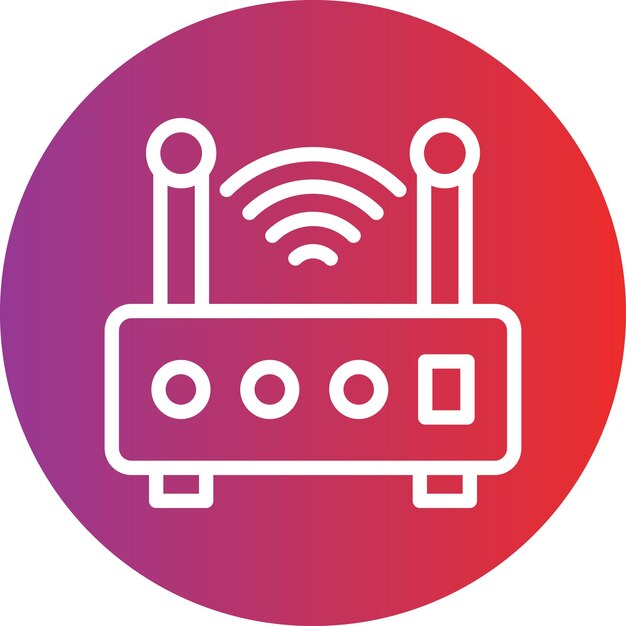 Vector Design Wireless Router Icon Style