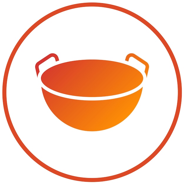 Vector Design Wok Icon Style