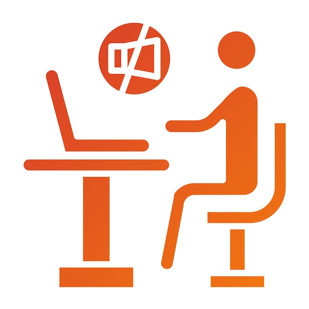 Vector Design Work Distraction Icon Style