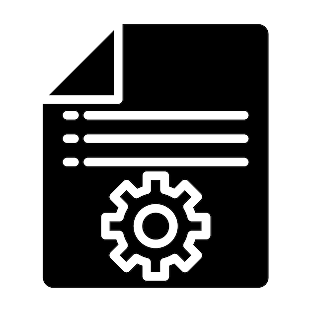 Vector Design Work Instruction Icon Style