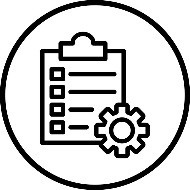 Vector Design Work List Icon Style