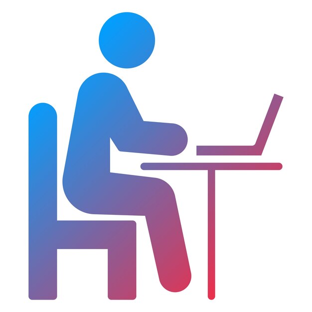 Vector Design Working on Computer Icon Style