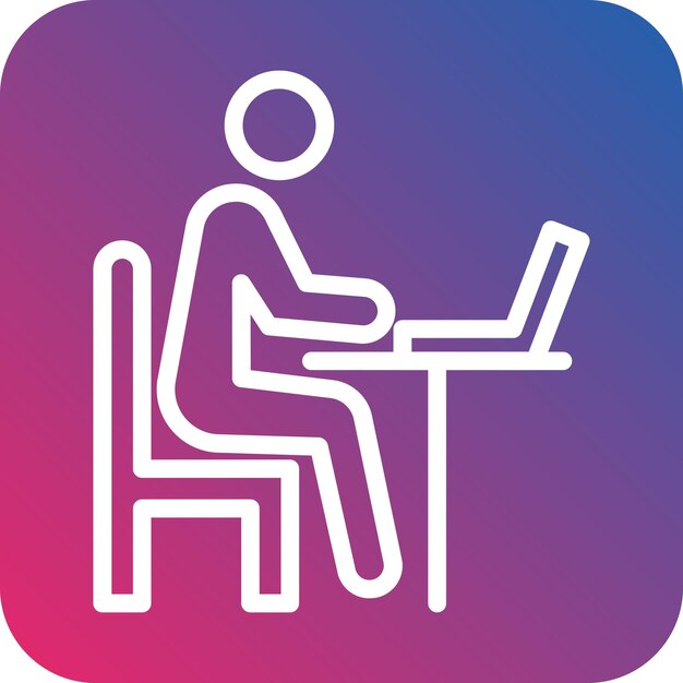 Vector Design Working on Computer Icon Style