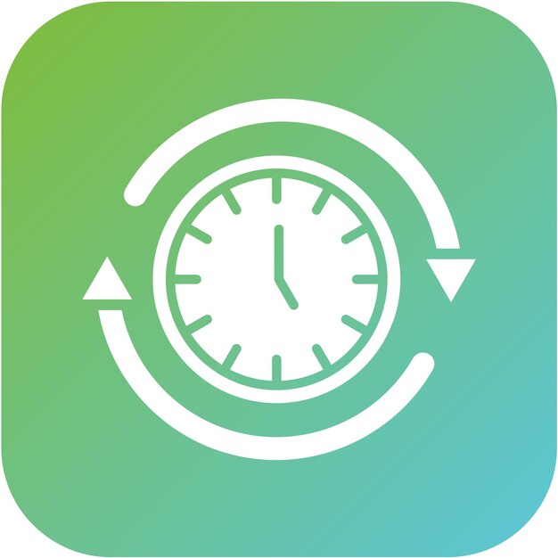 Vector Design Working Time Icon Style