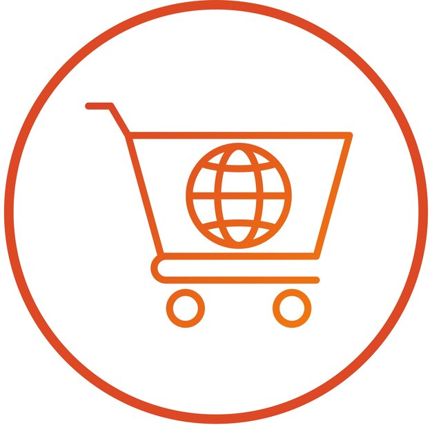 Vector Design Worldwide Shopping Icon Style